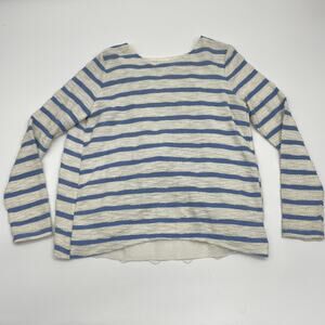 SULLIVAN + JAMES Women's Shirt Size S Ingleside Terry Striped Chiffon Back Top